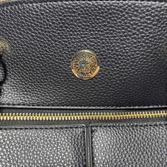 Anne Klein Black Textured Satchel Bag - Picture 2 of 8